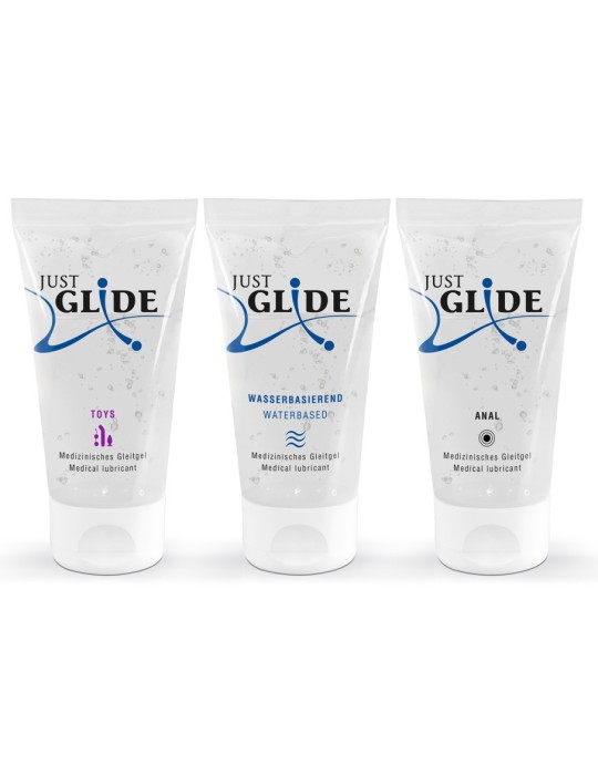 Pack 3 Lubrifiants Eau Just Glide 50ml Pack 3 Lubrifiants Eau Just Glide 50ml