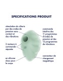 Stimulateur clitoridien par onde de pression sans contact et par vibration USB vert menthe, Cloud Dancer Satisfyer - CC597838 Stimulateur clitoridien par onde de pression sans contact et par vibration USB vert menthe, Cloud Dancer Satisfyer - CC597838