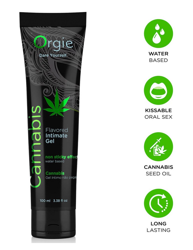 Lubrifiant Eau aromatisé Cannabis Orgie 100 ml