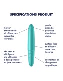 Vibromasseur turquoise USB Ultra Power Bullet 6 Satisfyer - CC597741 Vibromasseur turquoise USB Ultra Power Bullet 6 Satisfyer - CC597741