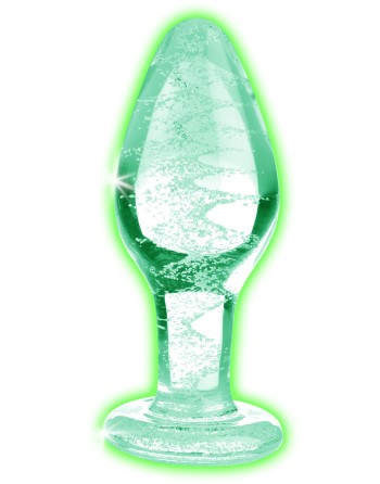 Plug phosphorescent en verre Glow M 8 x 3.4cm