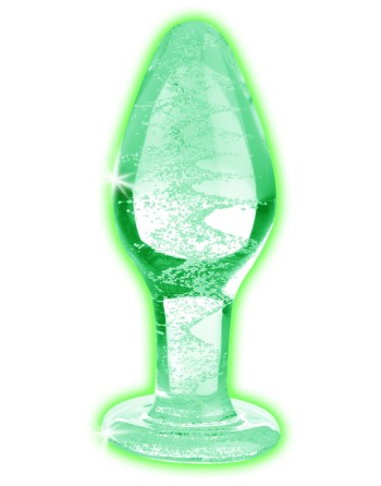 Plug en verre phosphorescent GLOW L 9.5 x 4cm