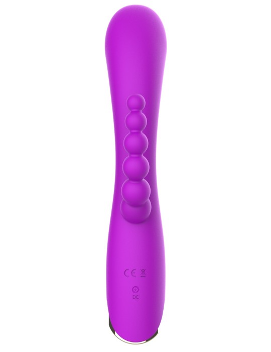 Vibromasseur triple stimulation très puissant violet USB - WS-NV062PUR