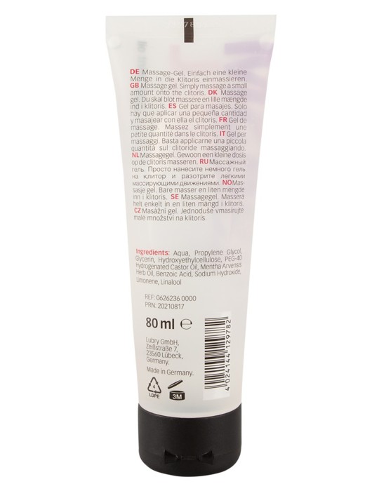 Gel intensifiant orgasme clitoridien à la menthe, végétalien 80 ml - R626236