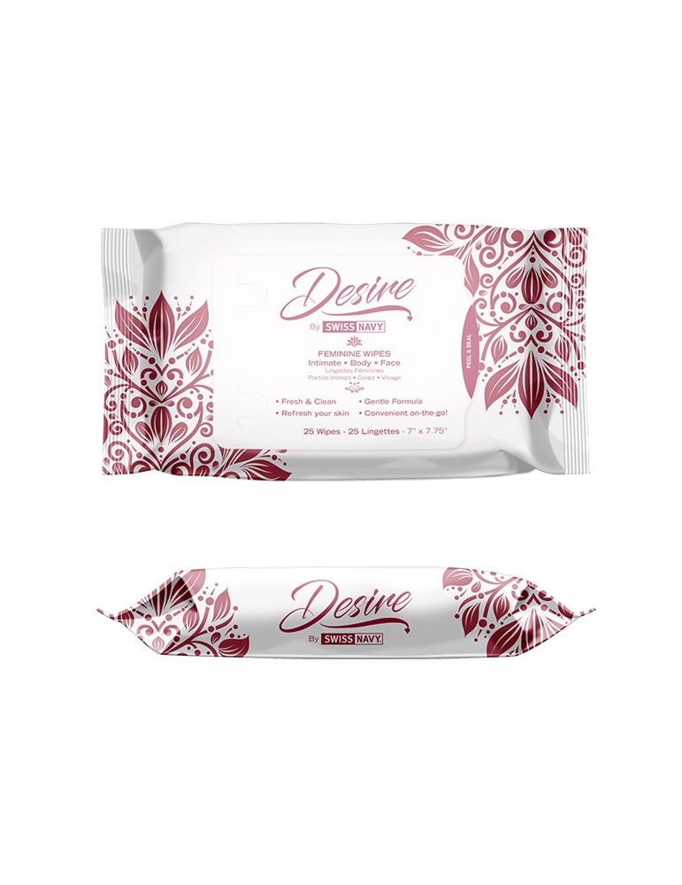 Lingettes nettoyantes pour Corps Desire x25 Lingettes nettoyantes pour Corps Desire x25