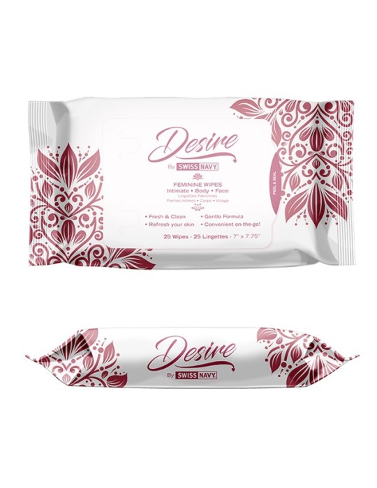 Lingettes nettoyantes pour Corps Desire x25 Lingettes nettoyantes pour Corps Desire x25