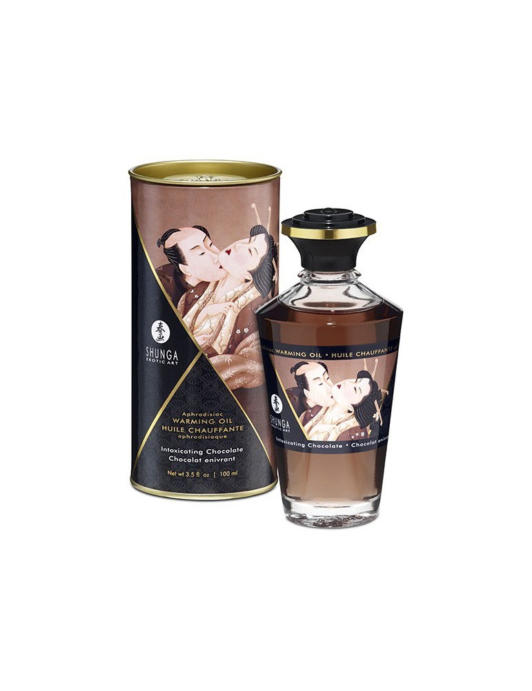 Huile de massage Chauffante Aphrodisiaque - CHOCOLAT Enivrant 100 mL Huile de massage Chauffante Aphrodisiaque - CHOCOLAT Enivrant 100 mL
