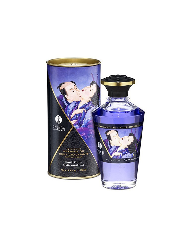 Huile de massage Chauffante Aphrodisiaque - FRUITS EXOTIQUES 100 ml Huile de massage Chauffante Aphrodisiaque - FRUITS EXOTIQUES 100 ml