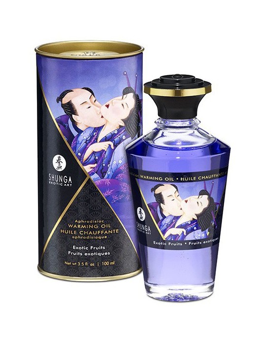 Huile de massage Chauffante Aphrodisiaque - FRUITS EXOTIQUES 100 ml Huile de massage Chauffante Aphrodisiaque - FRUITS EXOTIQUES 100 ml