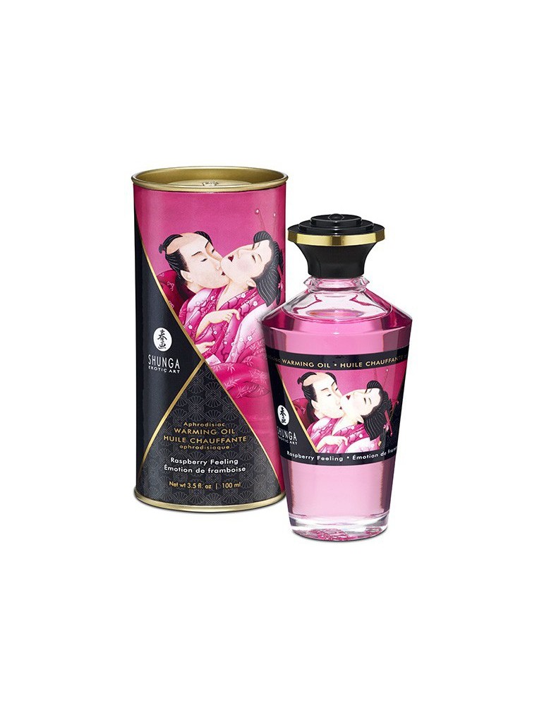 Huile de massage Chauffante Aphrodisiaque - Émotion de FRAMBOISE 100 ml Huile de massage Chauffante Aphrodisiaque - Émotion de FRAMBOISE 100 ml