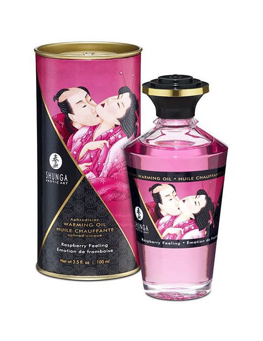 Huile de massage Chauffante Aphrodisiaque - Émotion de FRAMBOISE 100 ml Huile de massage Chauffante Aphrodisiaque - Émotion de FRAMBOISE 100 ml
