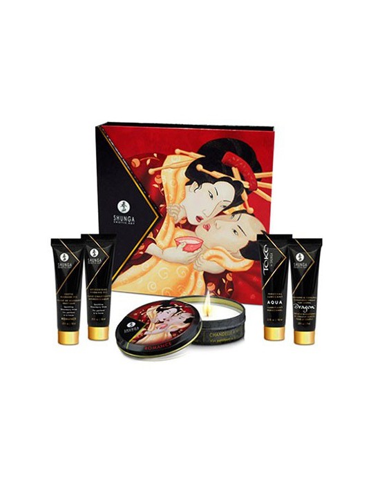 Coffret Ensemble Secret de Geisha - Vin pétillant à la fraise  Coffret Ensemble Secret de Geisha - Vin pétillant à la fraise