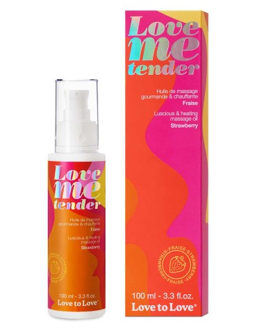 Huile de massage Love Me Tender Fraise 100ml 2